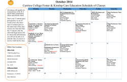 October 2014 Cerritos College Foster  Kinship Care Education
