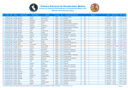 Residentado Medico Extraordinario 2014