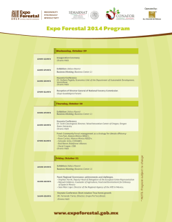 Expo Forestal 2014 Program