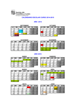 Calendario escolar 2014-15