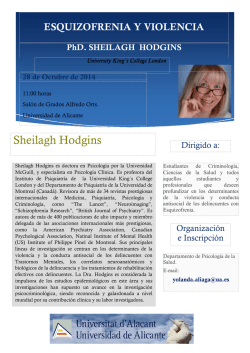 Sheilagh Hodgins - Departamento de Psicología de la Salud