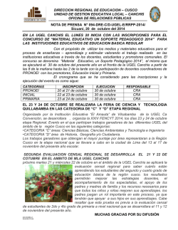 DIRECCION REGIONAL DE EDUCACION - UGEL Canchis