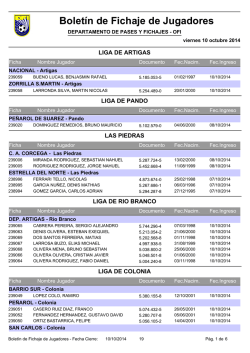 Boletín Fichajes OFI al 10/10/2014