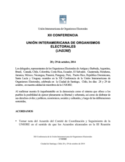Descargar documento con los Acuerdos de la XII - UNIORE Chile