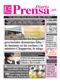 Edición 3612 Viernes 24 de Octubre de 2014- CS5 - Diario Prensa