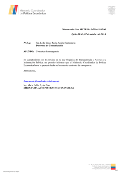 Memorando Nro. MCPE-DAF-2014-1897-M Quito, D.M., 07 de
