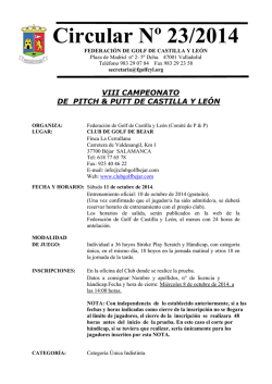 Circular Nº 23/2014 - Federación de Golf Castilla y León