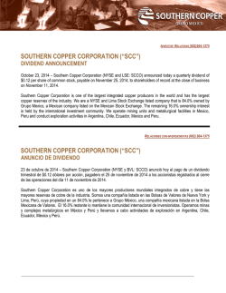 23.10.14 Anuncio de dividendo - Southern Copper Corporation