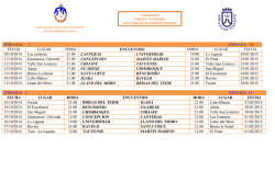 Calendario 3ª Categoría Liga Cabildo Insular de Tenerife 2014-2015