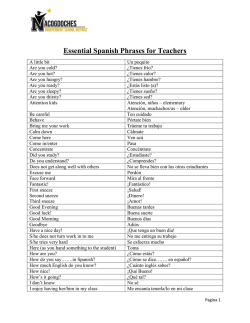 Essential Spanish Phrases for Teachers
