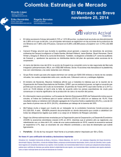 Colombia: Estrategia de Mercado - Citibank