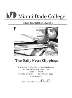 October 16, 2014 - Miami Dade College