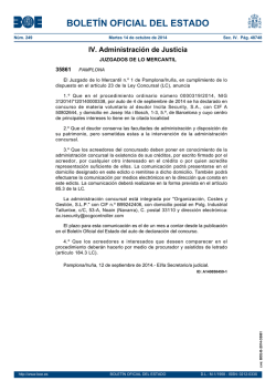 Anuncio 35861 del BOE núm. 249 de 2014 - BOE.es