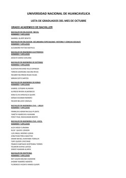 lista de graduados bachiller - Universidad Nacional de Huancavelica