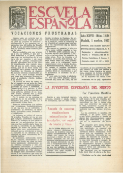 Escuela española - Año XXVII, núm. 1584, 1 de noviembre de 1967