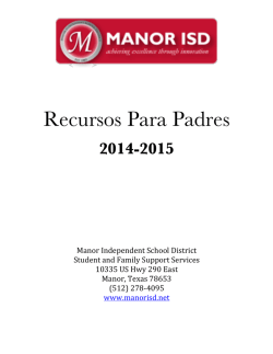 Recursos Para Padres - Manor Independent School District