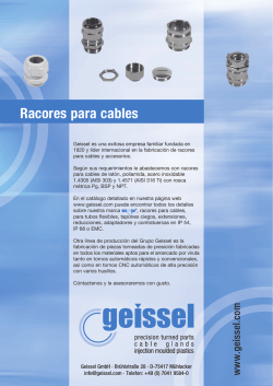 Racores para cables - Geissel GmbH