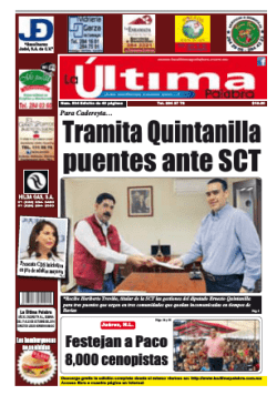 Tramita Quintanilla puentes ante SCT - La Última Palabra