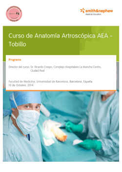 Tobillo - Asociación Española de Artroscopia