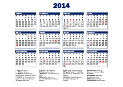 Almanaque 2015 - Calendario 2014