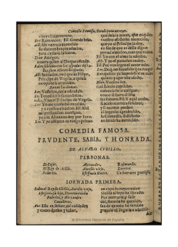 Prudente, sabia, y honrada - Biblioteca Virtual Miguel de Cervantes