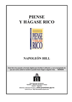 Hill, Napoleon - Piense y Hágase Rico - Dinero en 72 Horas. Com