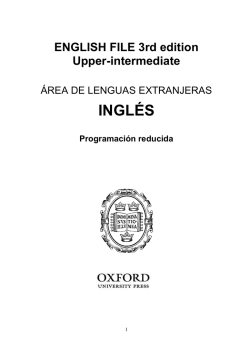 English File 3rd Ed. Upper-intermediate Programación reducida EOI