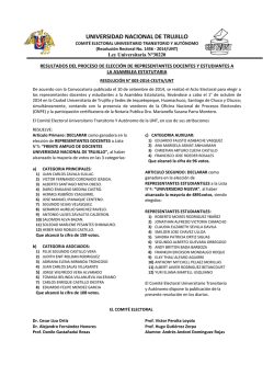 Resolución N° 003-2014-CEUTA/UNT - Universidad Nacional de