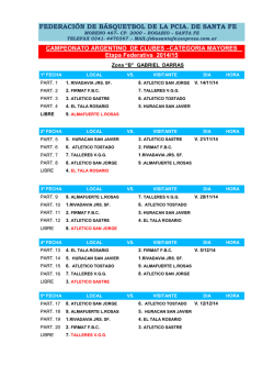Fixture para 9 equipos - Federación de Basquetbol de la Provincia