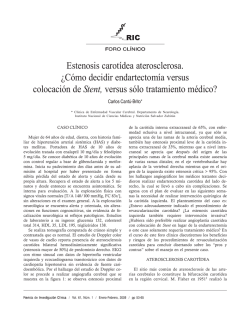 Estenosis carotídea aterosclerosa. ¿Cómo decidir - edigraphic.com
