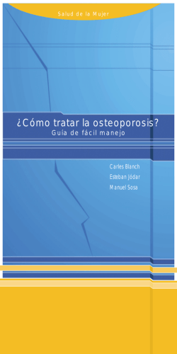 ¿Cómo tratar la osteoporosis? - Sociedad Española de Medicina