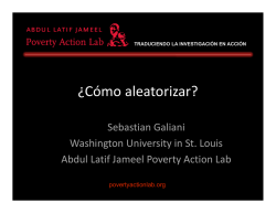 ¿Cómo aleatorizar? - The Abdul Latif Jameel Poverty Action Lab