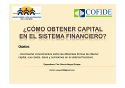 Los Olivos-Cómo obtener Capital en el SF \(25.07.12\)Fondo - Cofide