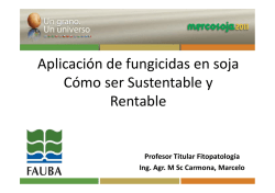 Aplicación de fungicidas en soja Cómo ser - Mercosoja 2011