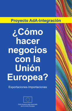 ¿Cómo hacer negocios con la Unión Europea? - Proyecto Ada