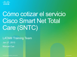 Cómo cotizar el servicio Cisco Smart Net Total Care (SNTC)