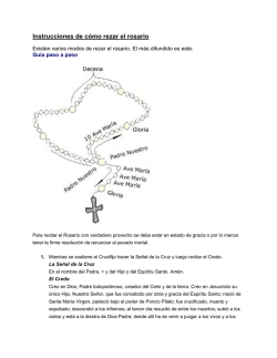 Instrucciones de cómo rezar el rosario - Centro San Juan Diego