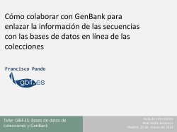 Cómo colaborar con GenBank para enlazar la información - Gbif.es