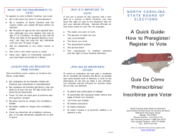 A Quick Guide: How to Preregister/ Register to Vote Guía De Cómo