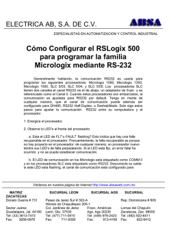 Cómo Configurar el RSLogix 500 para programar la - Info PLC