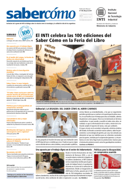 El INTI celebra las 100 ediciones del Saber Cómo en la Feria del Libro