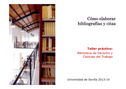 Cómo elaborar bibliografías y citas - Universidad de Sevilla