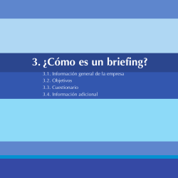 3. ¿Cómo es un briefing? - cigcv