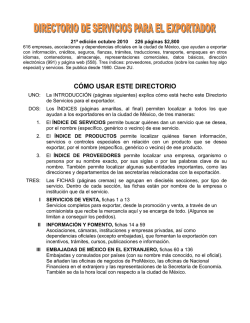 CÓMO USAR ESTE DIRECTORIO - Directorios en México
