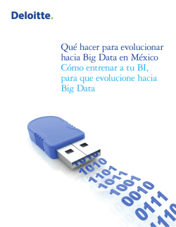 Qué hacer para evolucionar hacia Big Data en México Cómo