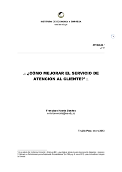 .:: ¿CÓMO MEJORAR EL SERVICIO DE ATENCIÓN AL CLIENTE?2