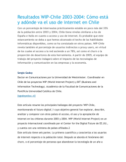 Resultados WIP-Chile 2003-2004: Cómo está y - Repositorio UC