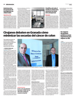 Cirujanos debaten en Granada cómo minimizar las secuelas del