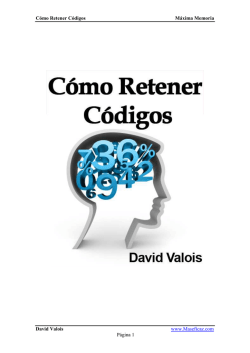 Cómo Retener Códigos Máxima Memoria David - DavidValois.com