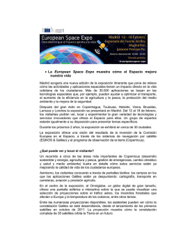 • La European Space Expo muestra cómo el Espacio - Ning.com
